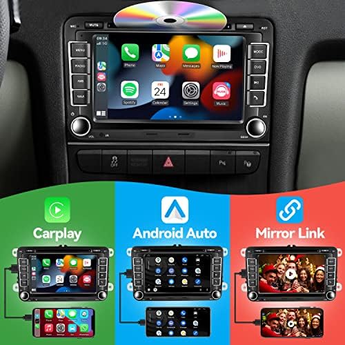 UNITOPSCI Autó Sztereó Apple CarPlay Autó Rádió CD-t, DVD-Lejátszó VW Passat Golf Jetta Tiguan Seat Skoda 7 Hüvelykes Érintőképernyő