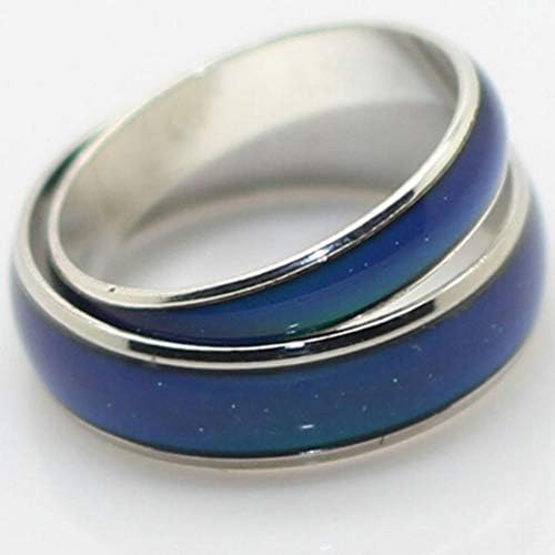 Happyyami Gyűrűk Gyűrű Loght Rozsdamentes Acél Gyűrű Színe megváltozik az Érzelmi Hangulat Gyűrű Szívverés Ujj Gyűrű Születésnapi