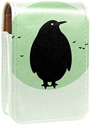ORYUEKAN Rúzst a Tükör Aranyos Hordozható Smink Táska Kozmetikai Táska, Művészi Állat Pingvin Zöld