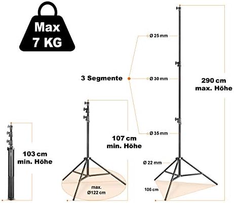 walimex Pro 290cm Könnyű Állvány LEVEGŐ