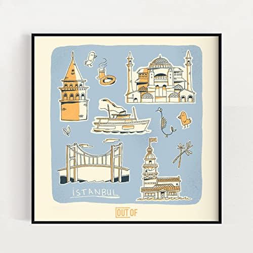 KI Isztambul Nyomtatás, Város, Poszter, Törökország Ajándék, Isztambul Dekoráció, Fali Művészet, lakberendezés, Falra, Utazási