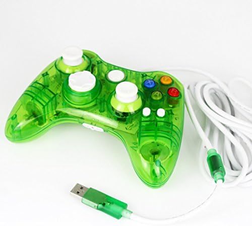 Vezetékes Gamepad Vezérlő Joypad USB Xbox 360 Átlátszó Zöld