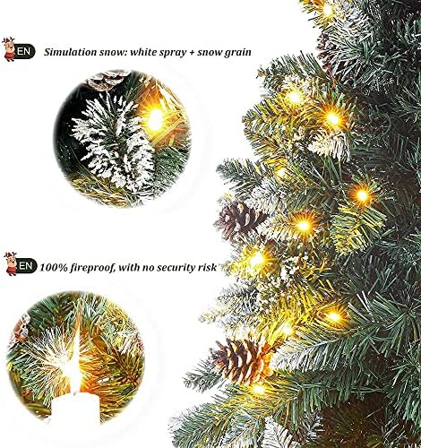 Mesterséges Karácsony Fa, PVC, Zöld karácsonyfa, Mesterséges Fa-val 554 Tippek, Erős Fém Állvány Szilárd Fém Lábak, Beltéri valamint Kültéri