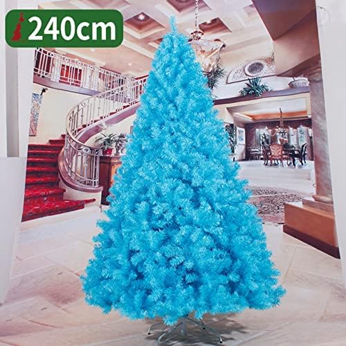 PVC karácsonyfa Kék karácsonyfa 6ft Mesterséges Ceruza karácsonyfa Haza Karácsonyi Dekoráció Fa (Szín : Kék, Méret : 8ft)