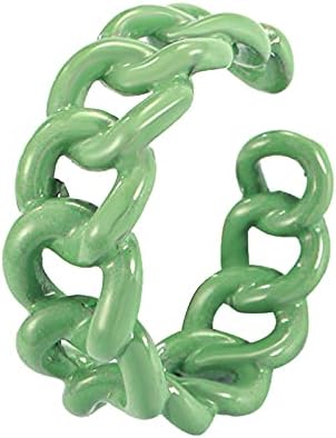 2023 Új Gyűrű Candy Célja, Nyitott Szín, Kreatív Ajándék Lánc Női Ékszerek Gyűrűk Kígyózik Gyűrű Lányom (Green, Egy Méret)