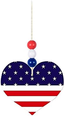 Dekoratív Fém Kárpitozás, Kézműves Szív, Csillag Alakú, Fából készült Amerikai Zászló Hazafias Függetlenség Napja Dekoráció Kandalló Karácsonyi