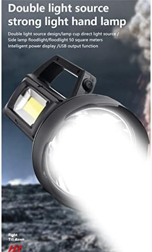 YFQHDD Hordozható Lámpa Kézi USB/Napenergiával Tölthető Zseblámpa Kemping Lámpás Szabadtéri Járőr Kézi Lámpa
