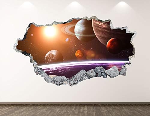 Nyugat-Hegy Galaxy Tér Fali Matrica Art Dekoráció 3D-s Összetört a Gyerekek Univerzum Matrica Freskó Óvoda Haza Ajándék BL24 (30 M x 18