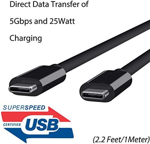 USB-C-Típusú Közvetlen Töltés, adatátvitel Kábel Kompatibilis LG 16MQ70.ADSU1 Dual 2 5Gbps USB-C Csatlakozók! (625MB/s)