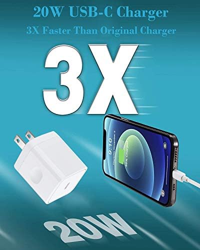 USB-C Fali Töltő, iPhone Gyors Töltő Blokk 2Pack 20W PD Adapter Kompatibilis az iPhone 14/14 Pro/14 Pro Max/14 Plus/13 12 11 Pro Max/Pro/Mini/XS/XR/X,
