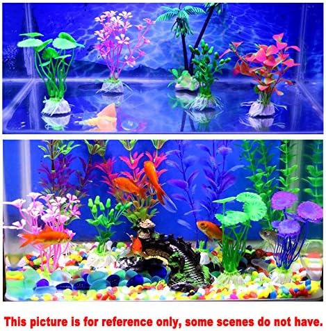 CousDUoBe Mesterséges Vízi Növények 11 Db Kis Akvárium Növények Mesterséges akvárium Dekoráció，Használt Háztartási, Irodai Akvárium Szimuláció