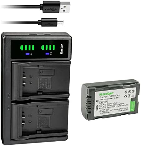 Kastar 1 Csomag ft ajánlás-D08S Akkumulátor LTD2 USB Töltő Kompatibilis Panasonic PV-DV910, PV-DV951, PV-DV952, PV-DV953, PV-GS2,