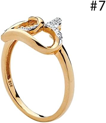 2023 Új Ékszerek, Kreatív Eljegyzési GIF Gyémánt Hölgyek Szívét Gyűrű Szerelem Gyűrűk Férfi Nagy Gyűrűk (B, Egy Méret)