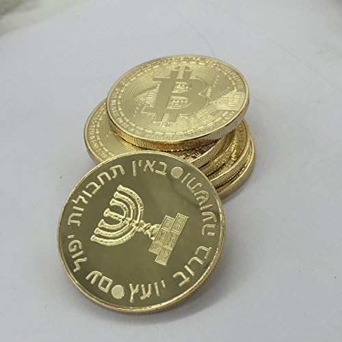 A MOSZAD Aranyozott Bitcoin Érme Gyűjthető Ajándék BTC Érme Gyűjtemény