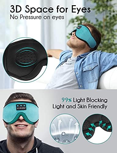 LC-dolida Bluetooth Aludni Maszk 3D-s Vezeték nélküli Zene Alszik Szem Maszk Fekete Aludni Maszk Bluetooth Fejhallgató (Kék) + Szürke