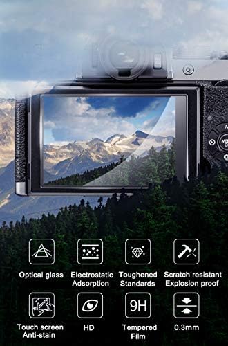 XH2S képernyővédő fólia Kompatibilis a Fujifilm X-H2 / X-H2S Fényképezőgép (2 TOP & 2 LCD Képernyő), WH1916 9H Edzett Üveg Anti-Scrach Anti-Buborék