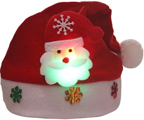 WBF Karácsonyi kalap Karácsonyi Kalap -Santa LED világít Villog Jelmezes Buli a Piros Kalapot, Sapkát, Gyerekek, Gyermek, Karácsony,