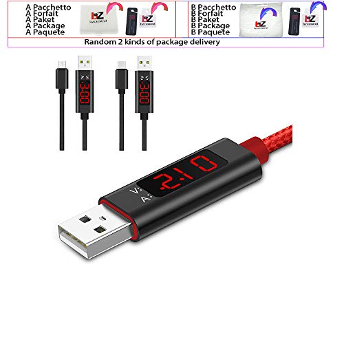 1M Micro USB Típus-C Kábel C Típusú Feszültség-Áram Mérő Teszter Kijelző Fonott Nylon Gyors Töltés,Android Fekete