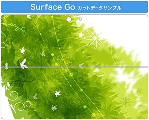 igsticker Matrica Takarja a Microsoft Surface Go/Go 2 Ultra Vékony Védő Szervezet Matrica Bőr 001847 Virág Liszt Zöld