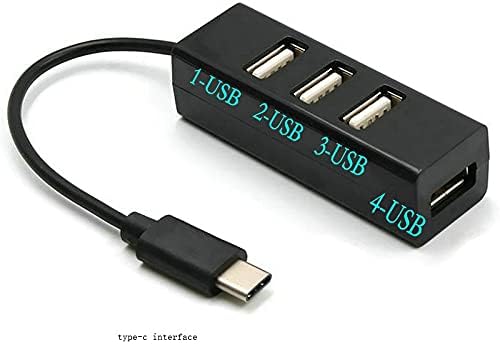 SXYLTNX Típus C-4-Port USB 3.0 Hub USB 3.1 Adapter Csepp Szállítási Adapter, Autós Töltő Kábel Átalakító (Szín : Fekete)