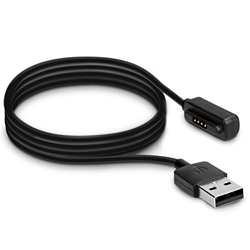 kwmobile Töltő Kábel Kompatibilis az Asus Zenwatch 2 - Töltő Smart Óra USB Kábellel - Fekete