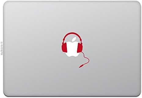 Kedves Áruház MacBook Air/Pro 11/13 Hüvelykes MacBook Matrica Fejhallgató Piros M453-R