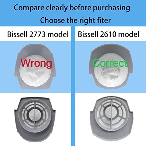 2 Csomag 2610 2611 Szűrők Kompatibilis Bissell 3-in-1 Turbo Könnyű Bot Vac Sorozat 2610, Hasonlítsa össze, hogy Részt 1620624