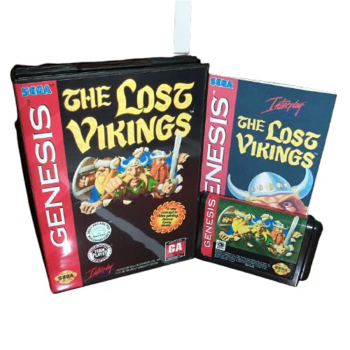 Aditi, A Lost Vikings MINKET Fedél Mezőbe, majd Kézikönyv Sega Megadrive Genesis videojáték-Konzol 16 bit MD Kártya (Japán Esetében)