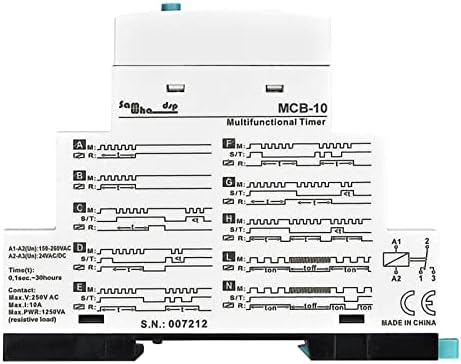ILAME MCB-10 Multifunkcionális LCD Időzítő Relé (Méret : 220VAC: 24 VAC-DC)