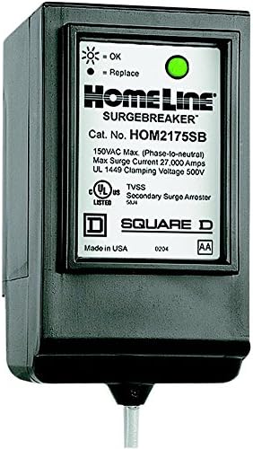 Square D by Schneider Electric HOM2175SB Homeline SurgeBreaker Túlfeszültség-Védő Készülék Kerül 2 Terhelés Center Terek (Csomag 1)