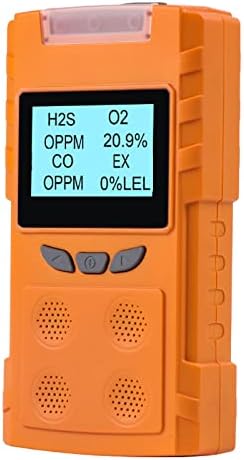 HAOKESITE 4 Gáz Monitor Újratölthető Hordozható gázérzékelő Szakmai H2S-CO O2 EX Gáz Sniffer LCD Kijelző Hang, Fény, Vibrációs