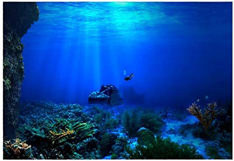 SALUTUYA 3D-s Hatás Ragasztó Seaworld Poszter Akvárium, akvárium Dekorációs Képek, Víz alatti Háttérkép Hátteret Kép Dekoráció(12246cm)