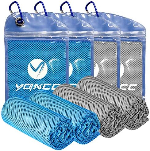 YQXCC 4 Csomag Hűtés Törölköző (40x12) Hideg Hideg borogatást a Nyakát, Mikroszálas Jég Törölközőt, Puha, jól Szellőző Hűvös Törölközőt