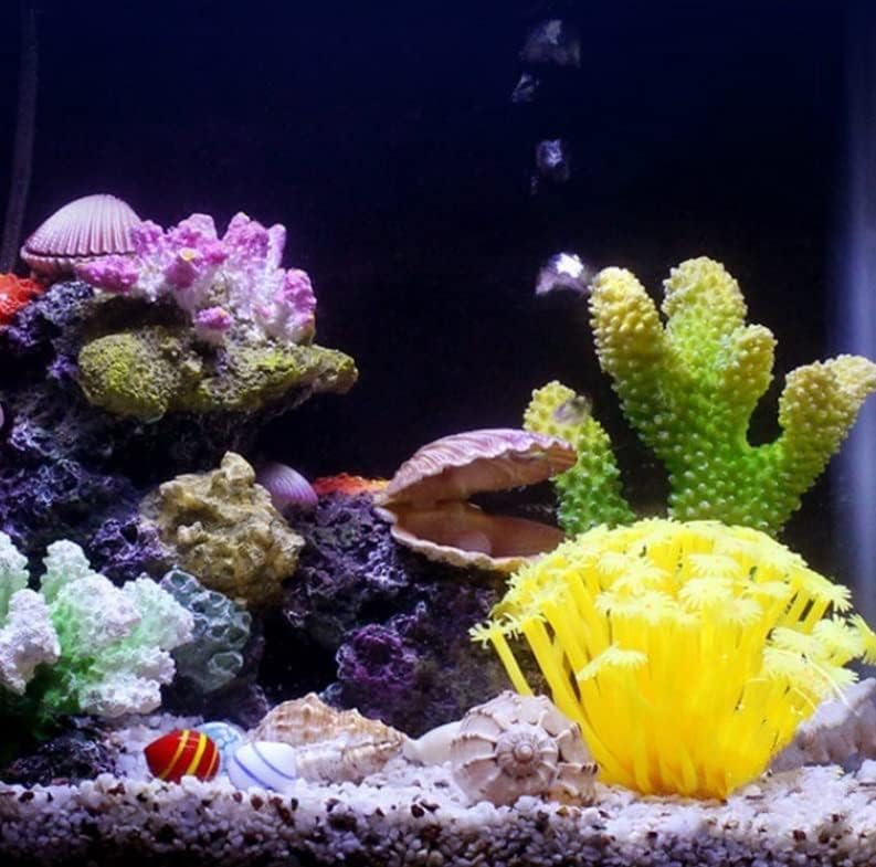 BATRC SYXYSM Korall Virág Mesterséges Korall Akvárium Dekoráció, akvárium Korallzátony Dísz Kő Dekoráció, Akvárium Háttér
