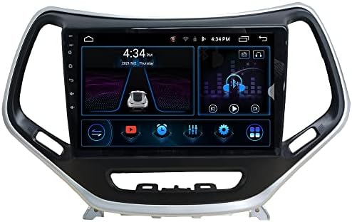 Carplay Fej Egység Jeep Cherokee 2014-2017 Autó Sztereó Android Auto, 9 Android 10 Bluetooth Audió-Videó Lejátszó Érintse meg a Képernyő autórádió