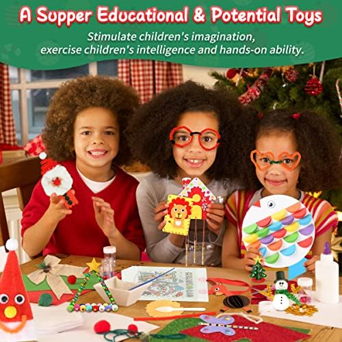MOVINPE DIY Arts & Crafts Adventi Naptár Gyerekeknek 2022 Karácsonyi Utasítások is tartoznak, 24 Szórakoztató, Kreatív, Kézzel készített Karácsonyi