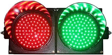 NaoSIn-Ni Retro Ipari, Közlekedési Lámpa 200 mm(8 hüvelyk) képátlójú, LED-es Fali Dekoráció Közlekedési Lámpa, 2 Világos Piros,
