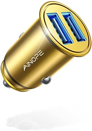 Autós Töltő, AINOPE Legkisebb 4.8 Egy Fém USB Autós Töltő Gyors Töltés Autós Töltő Adapter Flush Illik Kompatibilis az iPhone