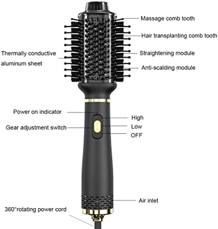 XDKLL Hot Air Brush Hajszárító, Fésű Szakmai 1000W 3 az 1-ben hajsütővas Lépés Elektromos Blowdryer Hajformázó Eszköz (Szín :