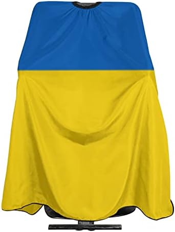 Ukrajna Zászló Hajvágás Kötény hajvágó Szalon Cape 55 x 66 Hüvelyk, Vízálló, Állítható Snap Haj Köpeny Köpeny, Bájos Frizura Fodrász