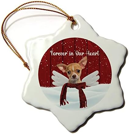 Kutya Szimpátia Ajándék,Kisállat Elvesztése Ajándékok,Örökké a szívünkben Emlékmű Porcelán Karácsonyi Dísz Kétoldalas Fa Pet Emlékmű Ajándékok