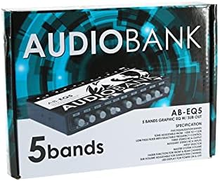 AUDIOBANK AB-EQ5 Öt Bank Indash Grafikus Equalizer 1/2 din-RCA Kimenetek / Aranyozott Csatlakozók, valamint a Külön Szabályozza