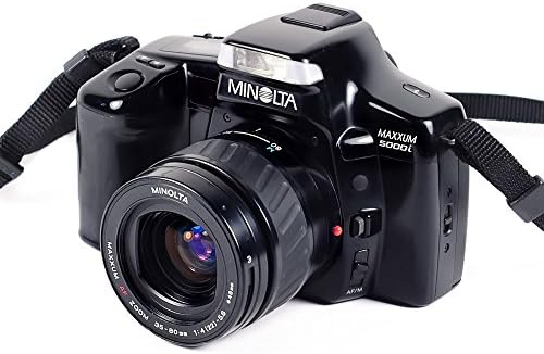 MINOLTA Maxxum 5000i 35mm-es Filmes Fényképezőgép Minolta Maxxum 35-80mm AF Zoom Objektív Diák Fotózás