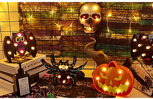 ABOOFAN Halloween Dekoráció Fénnyel Alakú Pók Alakú Mintázat Este Fény elemet Tartalmazza Fél Javára