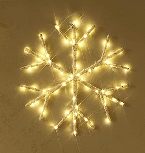 Hairui Fehér Hópehely Fények elemes Időzítő 70 LED tündérfény 2set 14IN Ablak Karácsonyi Dekoráció