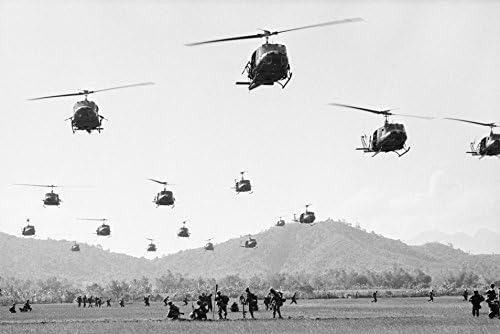 Történelmi Nyomatok Express Vietnami Háború Helikopterek, 22 x 15 - B&W foto Art Nyomtatás