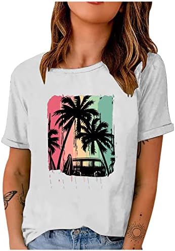 A lányok Grafikus Blúzok Legénység Nyak Felső Tshirts Rövid Ujjú Strand Hawaii Trópusi Nyáron, Ősszel, Blúzok Ruhák ZO