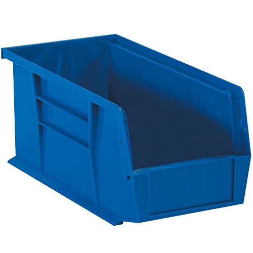 Dobozok Gyors BFBINP1889B Műanyag Stack & Lógni Bin Dobozok, 18 x 8 1/4 x 9, Kék (Csomag 6)