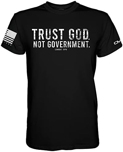 Bízunk benne, hogy Isten, Nem a Kormány - Férfi Grafikus Rövid Ujjú T-Shirt