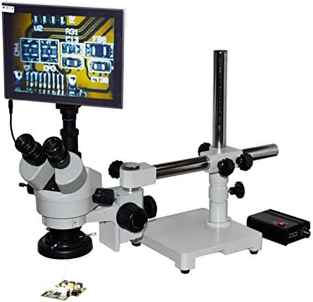 Radikális PCB Ellenőrzés Forrasztás Mobil Javítás Ékszer Biológia Dissectio 10-20-40x-3D Sztereó Boom Stand Mikroszkóp 165mm/6.5 Hosszú